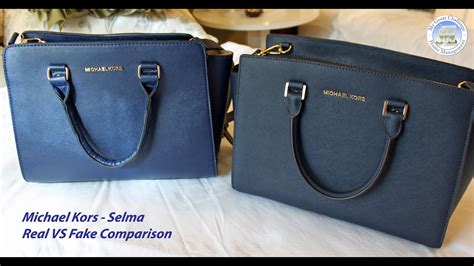 michael kors selma fake vs real comparison|michael kors handbags real.